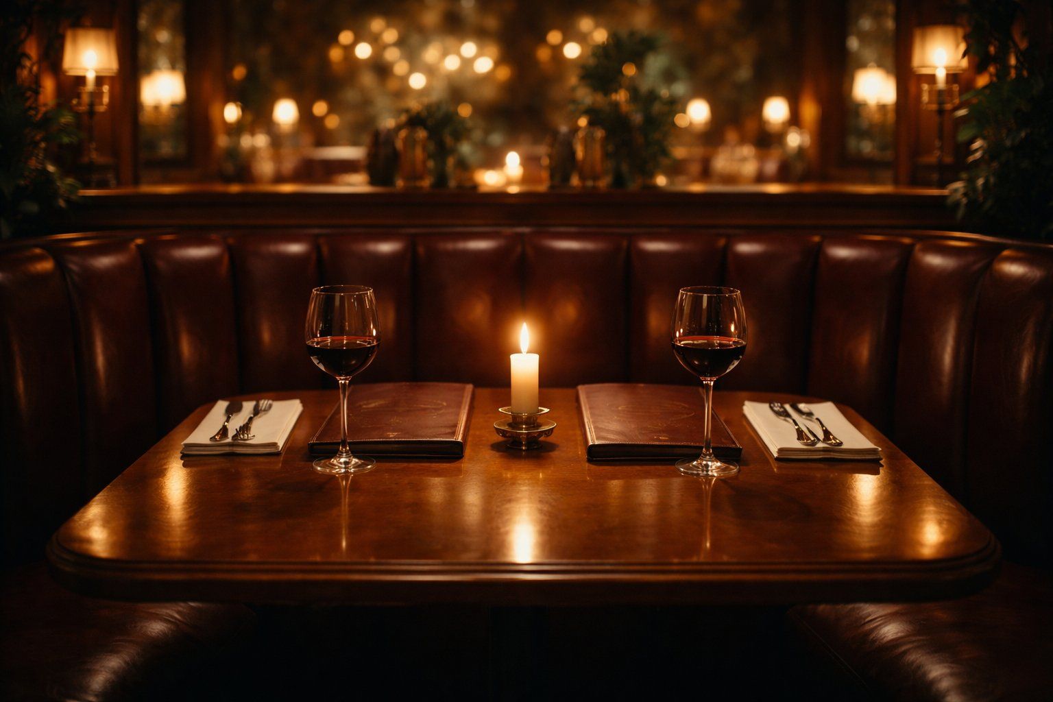 Grounded — candlelit restaurant booth